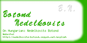 botond nedelkovits business card